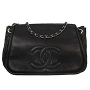 Chanel Black Calfskin Shoulder Bag 153992