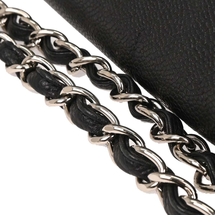 Chanel Black Calfskin Shoulder Bag 153992