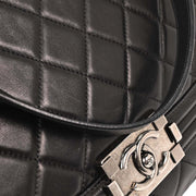 Chanel Black Lambskin Antik Boy Flap Handbag 153993