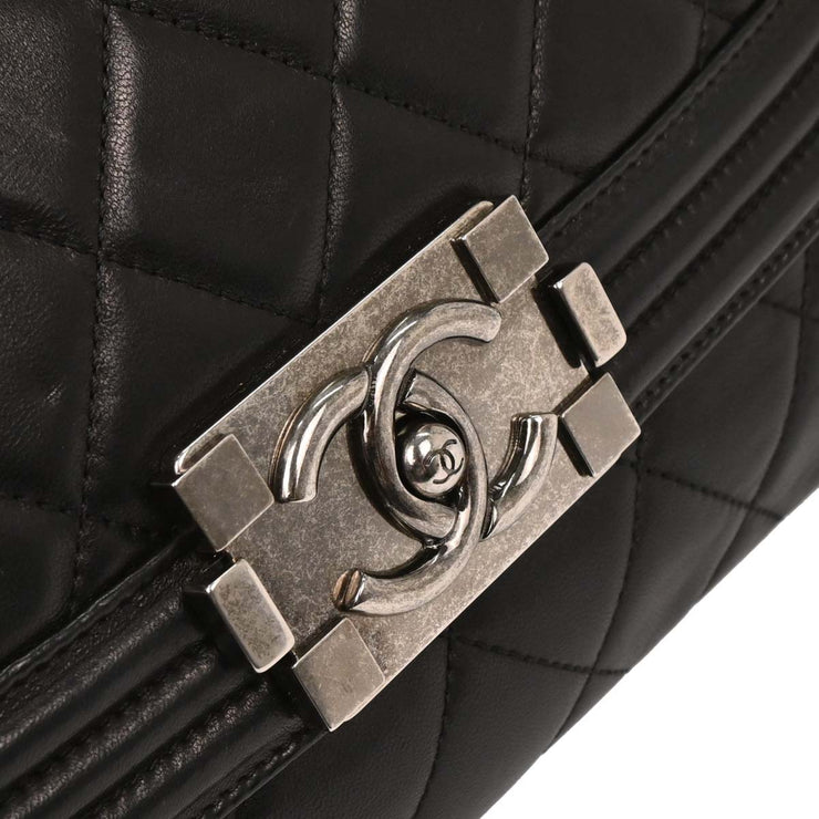 Chanel Black Lambskin Antik Boy Flap Handbag 153993