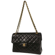 Chanel Black Lambskin Double Sided Flap Shoulder Bag 153996