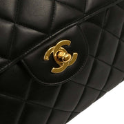 Chanel Black Lambskin Double Sided Flap Shoulder Bag 153996