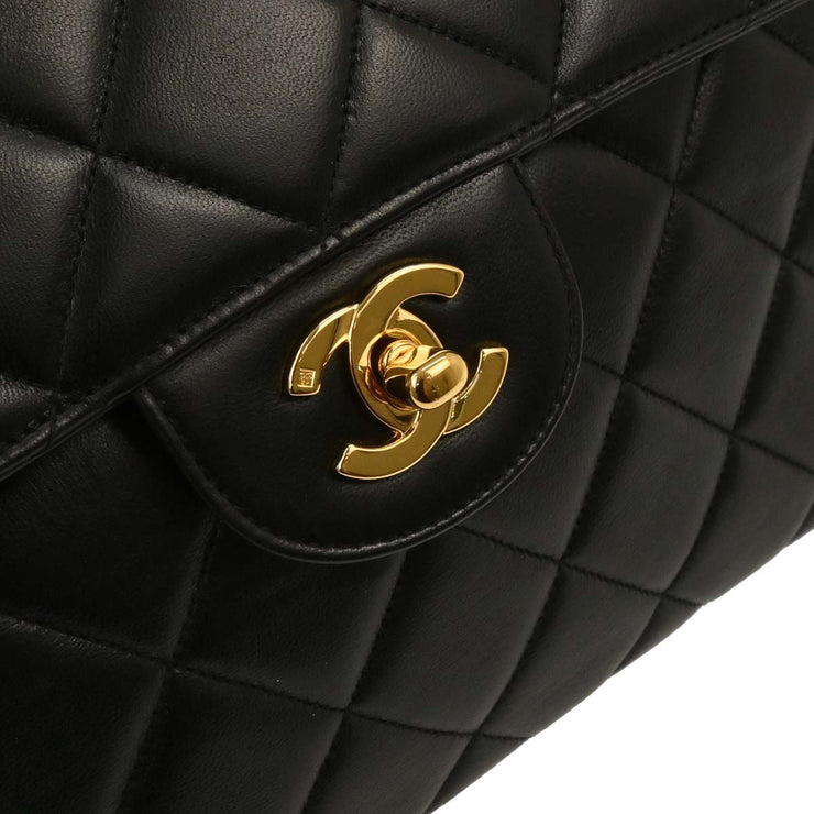 Chanel Black Lambskin Double Sided Flap Shoulder Bag 153996