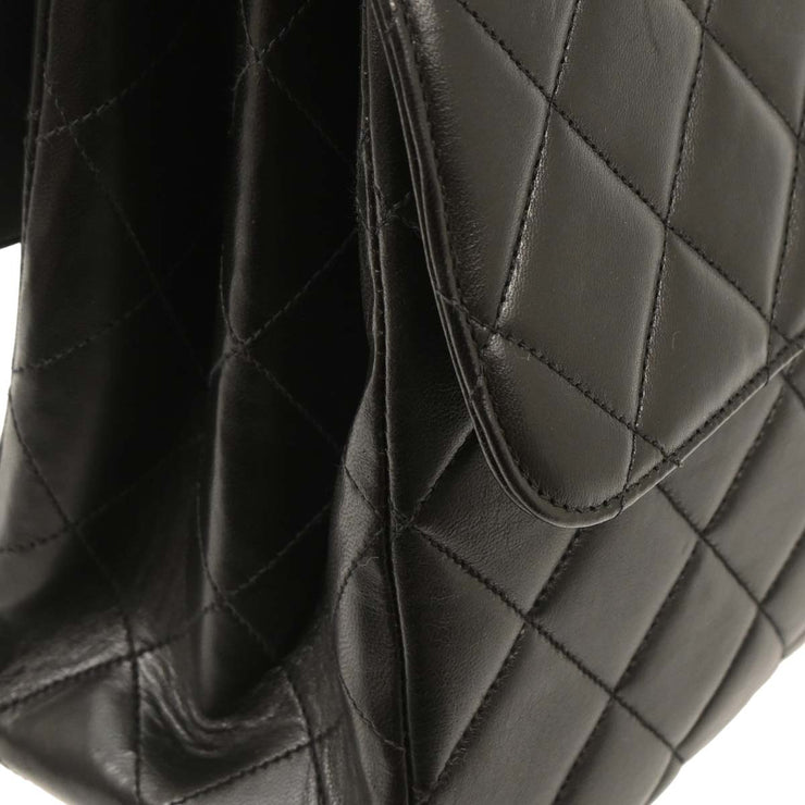 Chanel Black Lambskin Double Sided Flap Shoulder Bag 153996