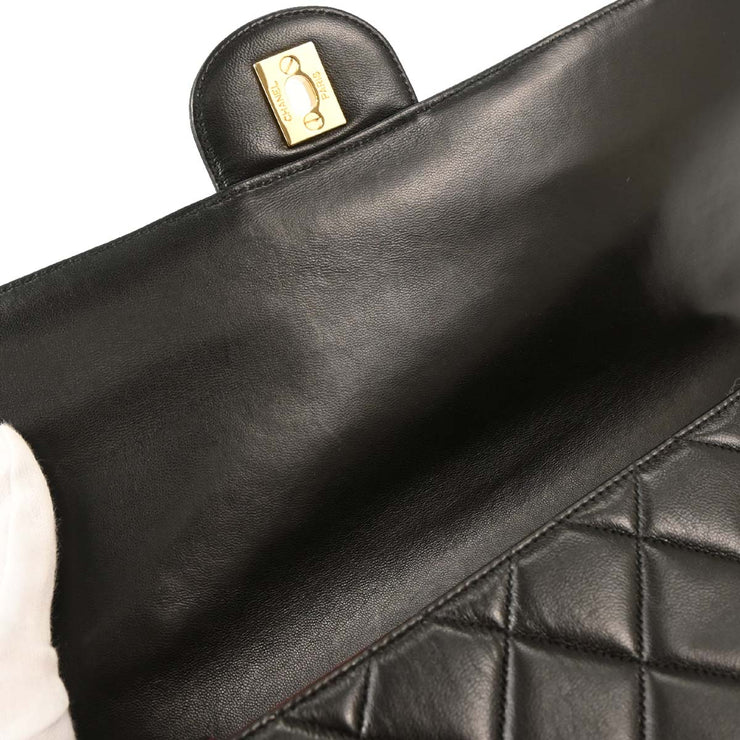 Chanel Black Lambskin Double Sided Flap Shoulder Bag 153996