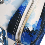 Chanel Blue Canvas Surf Line Choco Bar Shoulder Bag 153997