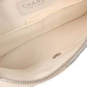 Chanel Blue Canvas Surf Line Choco Bar Shoulder Bag 153997