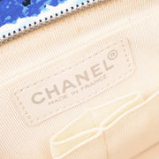Chanel Blue Canvas Surf Line Choco Bar Shoulder Bag 153997
