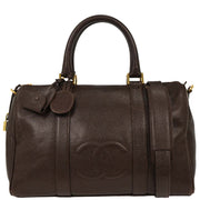 Chanel Brown Calfskin 2way Handbag 153998