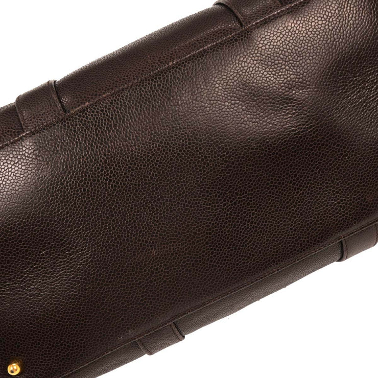 Chanel Brown Calfskin 2way Handbag 153998