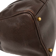 Chanel Brown Calfskin 2way Handbag 153998