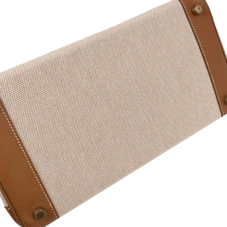 Hermes Beige Gold Toile H Courchevel Birkin 30 Handbag  Square: E 24. 154000