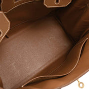 Hermes Beige Gold Toile H Courchevel Birkin 30 Handbag  Square: E 24. 154000