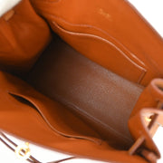 Hermes * Chestnut Ostrich Kelly Sport MM Shoulder Bag  Square: F 35.X 154001