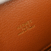 Hermes * Chestnut Ostrich Kelly Sport MM Shoulder Bag  Square: F 35.X 154001