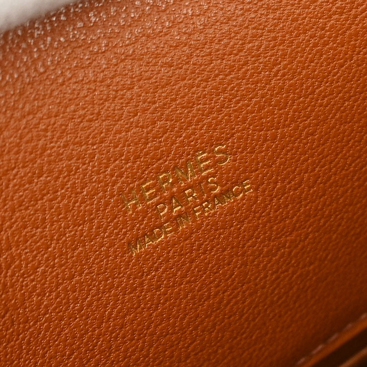 Hermes * Chestnut Ostrich Kelly Sport MM Shoulder Bag  Square: F 35.X 154001