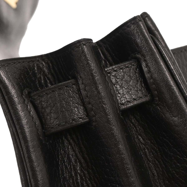 Hermes Black Ardennes Kelly 28 Retourne 2way Handbag 9 Circle:W 154002