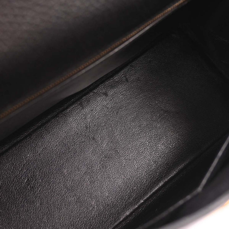 Hermes Black Ardennes Kelly 28 Retourne 2way Handbag 9 Circle:W 154002