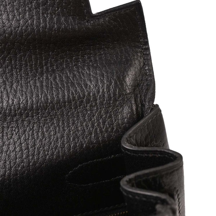Hermes Black Ardennes Kelly 28 Retourne 2way Handbag 9 Circle:W 154002