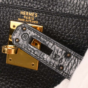 Hermes Black Ardennes Kelly 28 Retourne 2way Handbag 9 Circle:W 154002