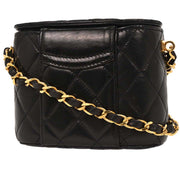 Chanel Black Lambskin Vanity Shoulder Bag 154007
