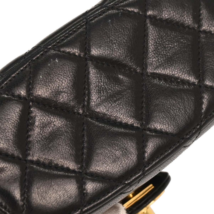 Chanel Black Lambskin Vanity Shoulder Bag 154007