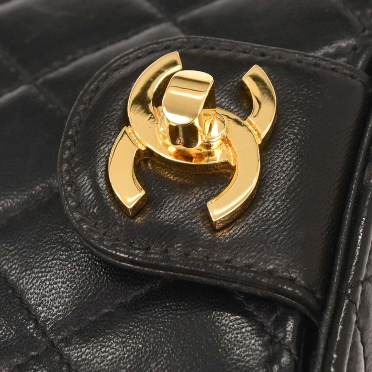 Chanel Black Lambskin Vanity Shoulder Bag 154007
