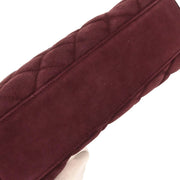 Chanel Bordeaux Suede Handbag 154008