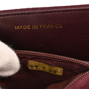 Chanel Bordeaux Suede Handbag 154008