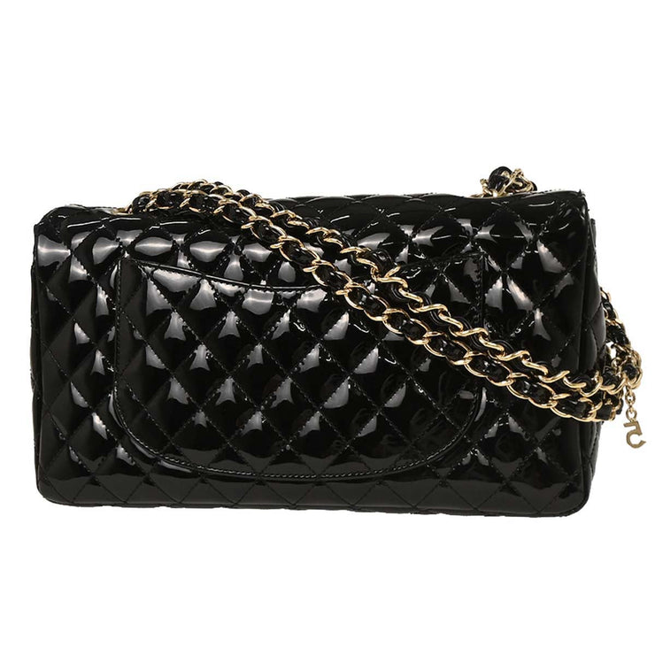 Chanel Black Patent Leather Shoulder Bag 154010