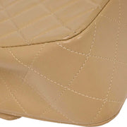 Chanel Beige Lambskin Classic Square Flap Shoulder Bag 20 154011