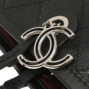 Chanel Black Calfskin Shopping Fever Tote Handbag 154012