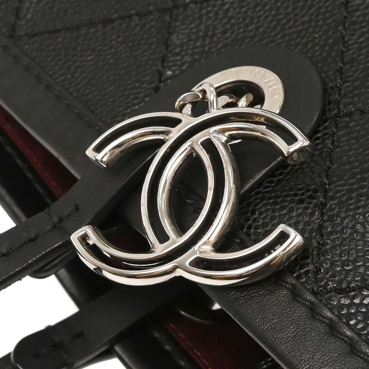 Chanel Black Calfskin Shopping Fever Tote Handbag 154012
