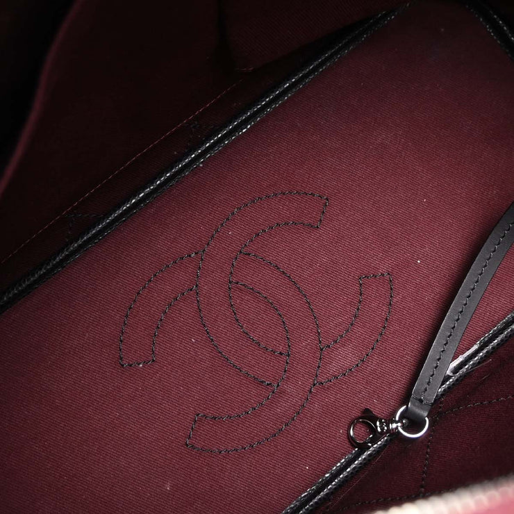 Chanel Black Calfskin Shopping Fever Tote Handbag 154012