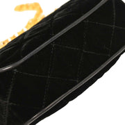 Chanel Black Velvet Shoulder Bag 154013