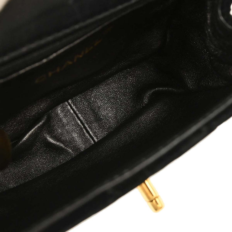 Chanel Black Velvet Shoulder Bag 154013