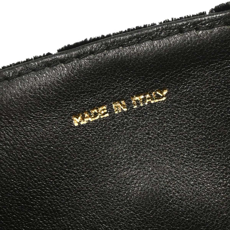 Chanel Black Velvet Shoulder Bag 154013