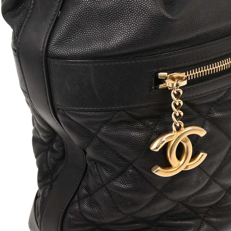 Chanel Black Calfskin Hobo Handbag 154014
