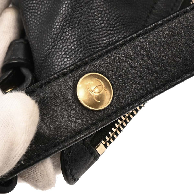 Chanel Black Calfskin Hobo Handbag 154014
