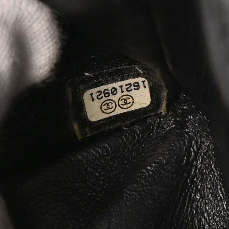 Chanel Black Calfskin 2.55 Double Flap Shoulder Bag 154015
