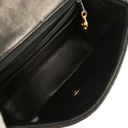 Chanel Black Lambskin Mini Classic Square Flap Shoulder Bag 17 154016