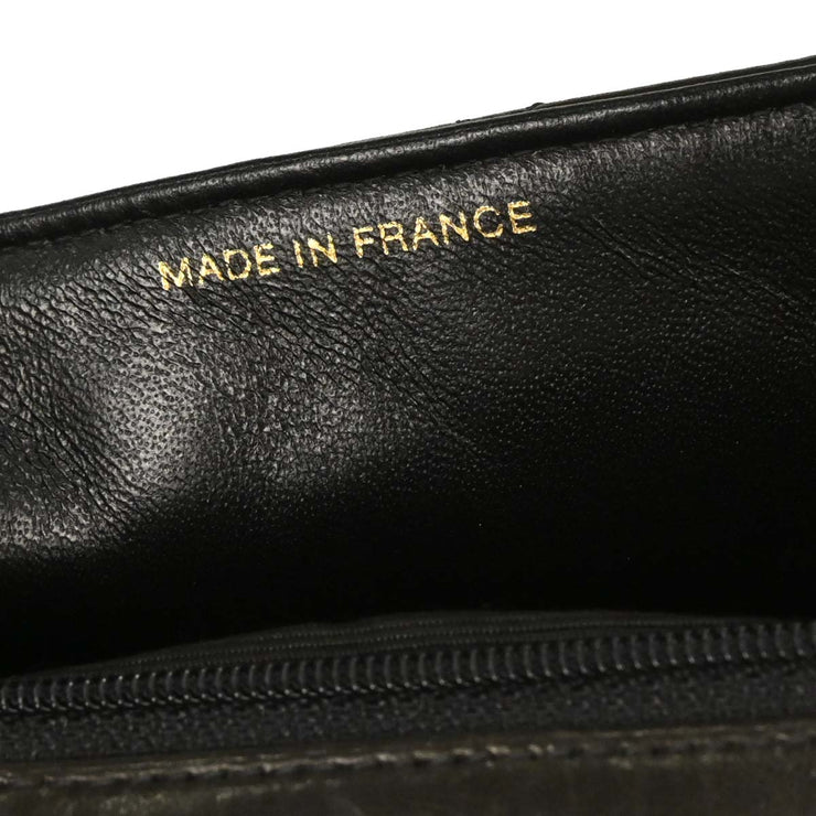 Chanel Black Lambskin Mini Classic Square Flap Shoulder Bag 17 154016