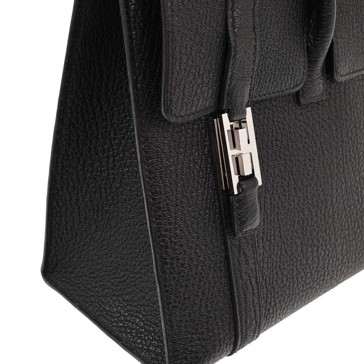 Hermes Black Chevre Myzore Drag 2 32 Handbag X.3 Square: H 154018