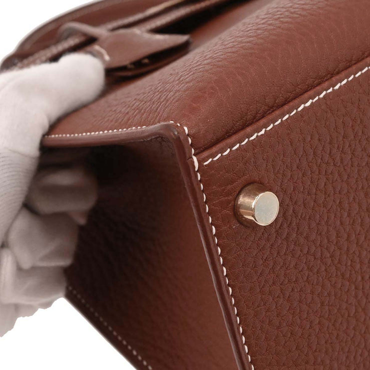 Hermes Brique Togo Kelly 32 Sellier Handbag  Square: C 6 154019