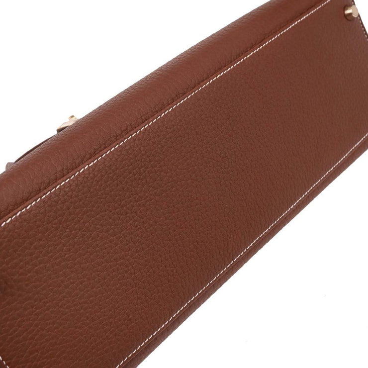 Hermes Brique Togo Kelly 32 Sellier Handbag  Square: C 6 154019