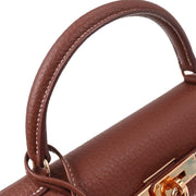 Hermes Brique Togo Kelly 32 Sellier Handbag  Square: C 6 154019