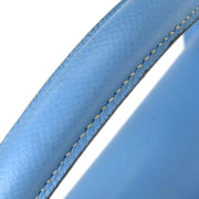 Hermes Blue Aztec Epsom Kelly 35 Retourne 2way Handbag 27N Square: O 154020