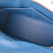 Hermes Blue Aztec Epsom Kelly 35 Retourne 2way Handbag 27N Square: O 154020