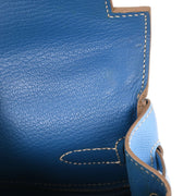 Hermes Blue Aztec Epsom Kelly 35 Retourne 2way Handbag 27N Square: O 154020