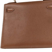 Hermes Gold Courchevel Kelly 28 Sellier 2way Handbag  Circle:X 154021